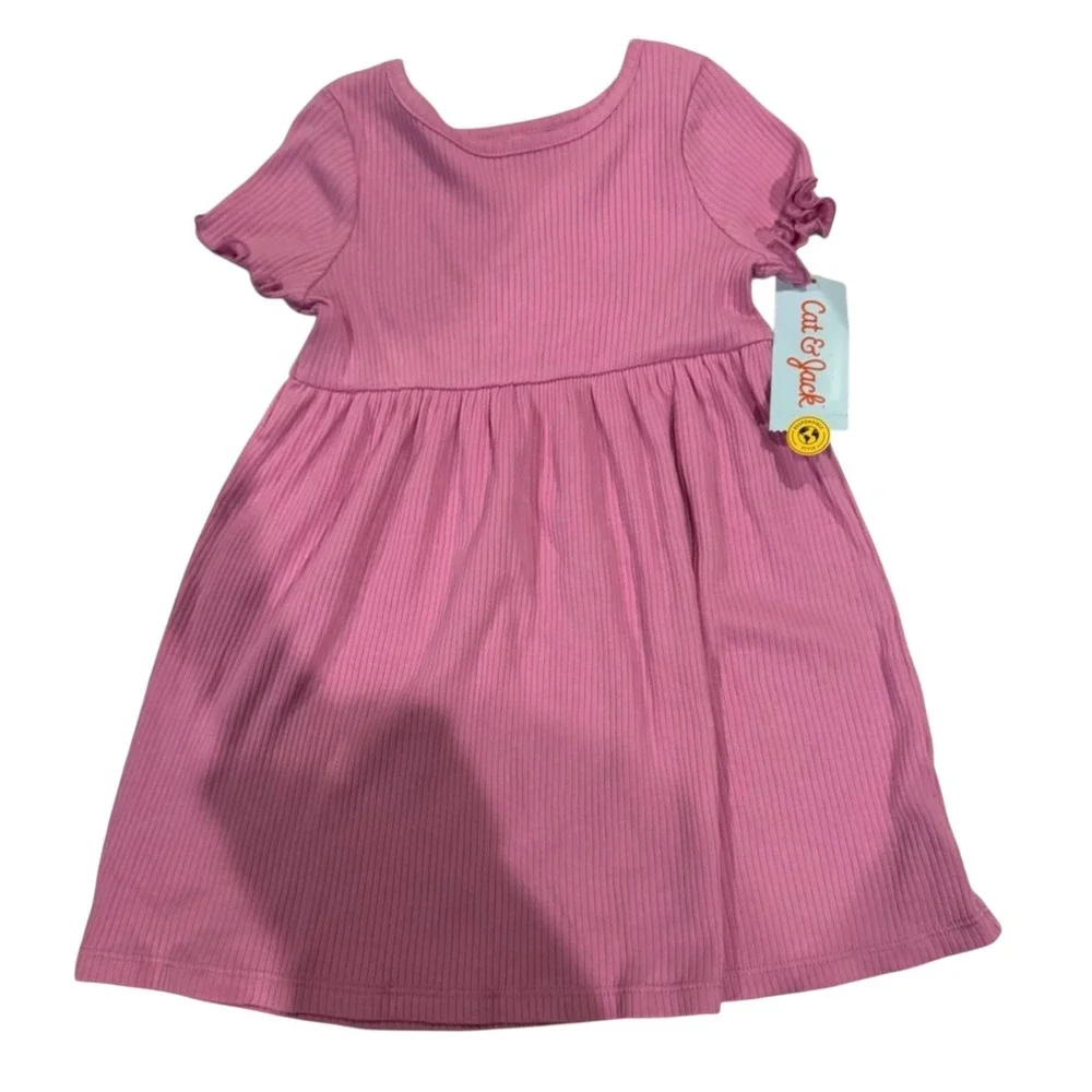 Cat &‎ Jack Ribbed Pink Casual Dress